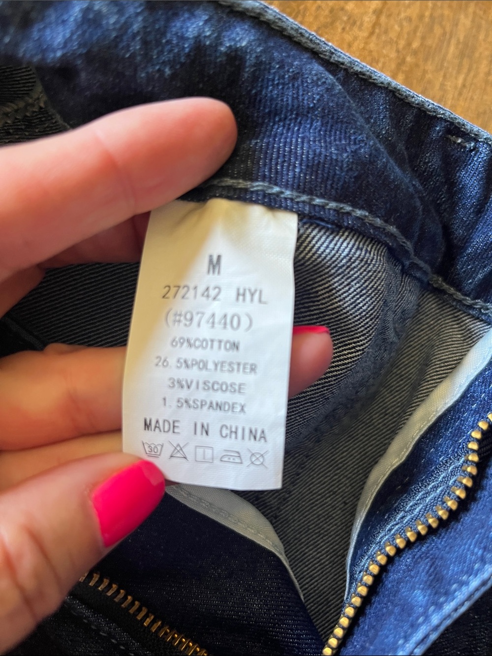 NWT Flamingals Wash Pocket Side Mid Waist Barrel Leg Capri Jeans Without Belt - Picture 9 of 9